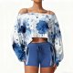 Women's casual loose-fitting home wear tie-dye design suit